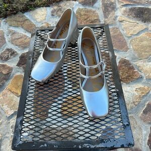 Sam Edelman Silver Mary Jane Heels